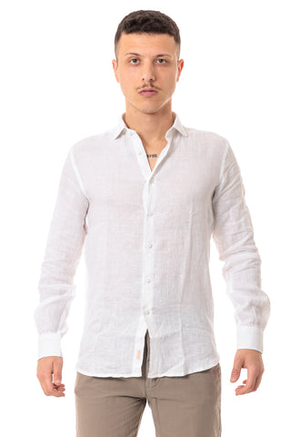 IMPURE SLIM LINEN SHIRT WITH FRENCH COLLAR FABRIC DYED MEN RILEY LINC24