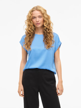 VILA ELLETTE T-SHIRT SATINATA DONNA 14059563 ALA