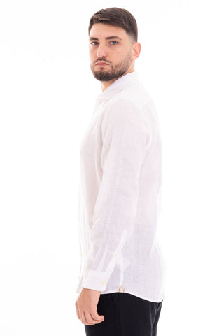 MARKUP KOREAN LONG SLEEVE SHIRT 100% LINEN MK13003 BNC