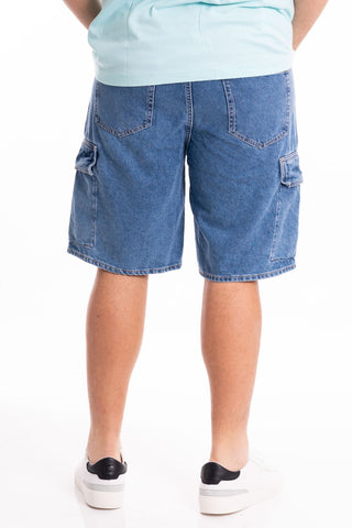 CALVIN KLEIN JEANS BERMUDA DI JEANS LOOSE CARGO J324877 1A4