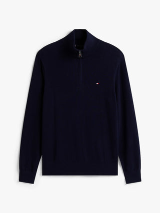 TOMMY HILFIGER PIMA ORG MAGLIONE CON ZIP MW28049 DW5