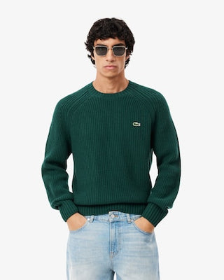 LACOSTE MAGLIONE LACOSTE SPESSO IN LANA CARDATA AH3142 YZP