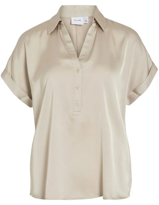 VILA ENNA RAVENNA T-SHIRT DONNA (col:cement) 14107405 CMT