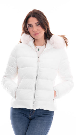MARKUP GIUBBOTTO PANNO E PIUMA PERLATO CON PELLICCIA DONNA MW764050 LTE