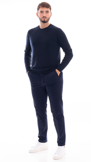 MARKUP CREW NECK CASHMERE SWEATER MEN MK790116 BLUE
