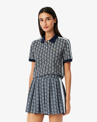 LACOSTE POLO LACOSTE SLIM FIT IN JACQUARD CON MONOGRAMMA DF3364 525