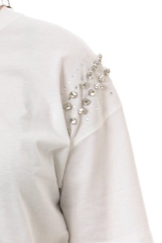 MARKUP T-SHIRT GIROCOLLO CON DETTAGLIO SULLE SPALLE DONNA MW861005 OFW