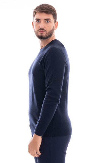 MARKUP CREW NECK CASHMERE SWEATER MEN MK790116 BLUE