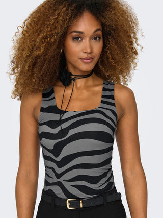 ONLY WOMEN'S LEA ZEBRA TANK TOP 15330420 DSZ