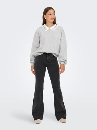 ONLY WILLOW MAGLIONE CON DETTAGLIO STRASS SU COLLETTO DONNA 15356097 LGM