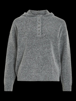 VILA CASTI FELPA CON CAPPUCCIO E BOTTONI IN MAGLIA 14111871 MGM