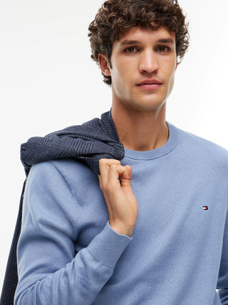 TOMMY HILFIGER PIMA ORG MAGLIONE GIROCOLLO MW28046 C2B