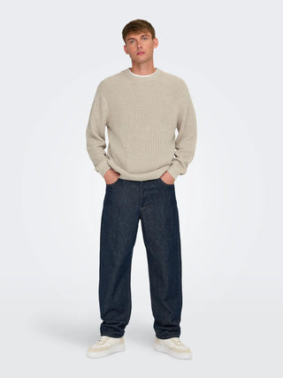 ONLY&SONS ROSU MAGLIONE EFFETTO LAVATO 22031545 SVL