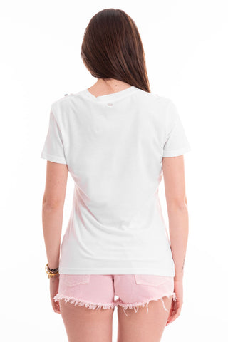 MARKUP JERSEY T-SHIRT WITH RHINESTONES AND STONES MW661009 BNC