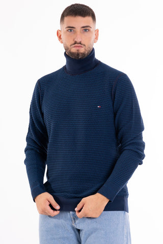 TOMMY HILFIGER M 2 TONE STRUCTURE ROLL NECK MW33452 COVI SRL 