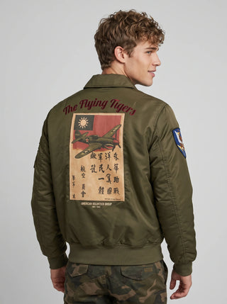 TOP GUN TOP GUN BOMBER “The Flying Tigers” in NYLON CON PATCH TGJ2624 1501