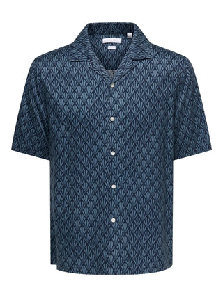 ONLY&SONS PERU RELAX CAMICIA MANICA CORTA A FANTASIA GEOMETRICA 22037249 CAB