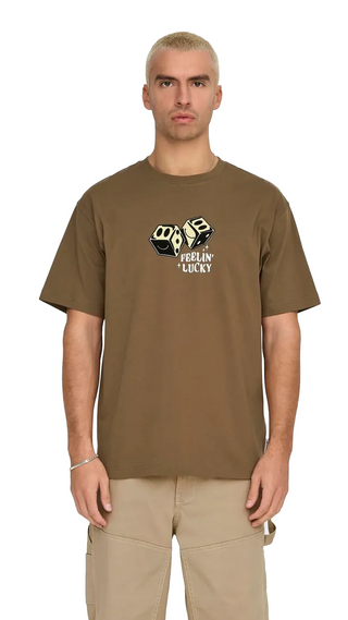 ONLY&SONS T-SHIRT DEREK MEZZA MANICA GIROCOLLO UOMO (SEPIA) 22032267 SPA