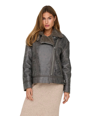 ONLY BETTY JACKET WITH FUR INSIDE WOMEN (WAINUT) 15322044 WIT