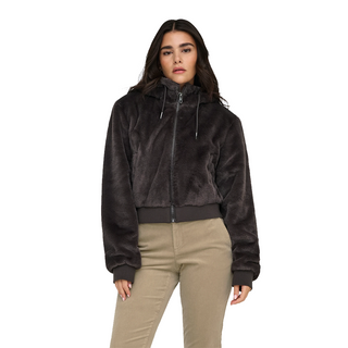ONLY VENICE FLEECE JACKET WITH HOOD AND ZIP WOMEN (CHOCOLATE TORTE) 15322127 CHO