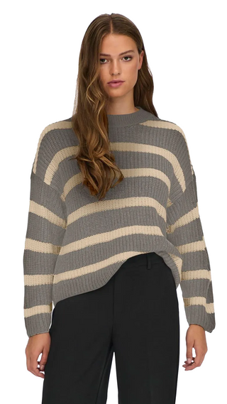 JACQUELINE DE YONG JUSTY STRIPED CREW NECK SWEATER WOMEN 15264902 DSZ
