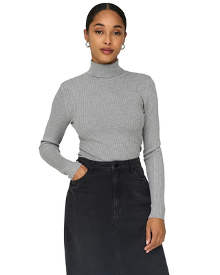 JACQUELINE DE YONG PLUM HIGH NECK SWEATER WOMEN 15328328 LGM