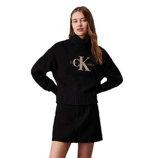 CALVIN KLEIN JEANS CK LOGO CHENILLE SWEATSHIRT WOMEN J224229 BEH