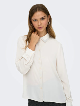 JACQUELINE DE YONG YAYA CAMICIA CON DETTAGLI ARGENTO SUL COLLETTO 15336885 CLD