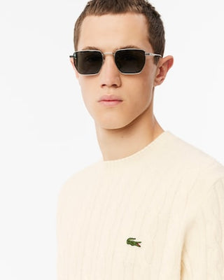 LACOSTE MAGLIONE LACOSTE GIROCOLLO A TRECCE IN LANA CARDATA AH2924 XFJ