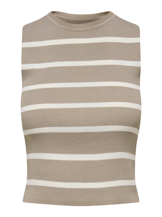 ONLY MAJLI PULLOVER GIROMANICHE DONNA (COL:SIMPLY TAUPE-STRIPES) 15255533 SYT