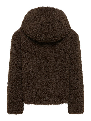ONLY GIUBBOTTO EIRA CON EFFETTO TEDDY DUFFLE E CAPPUCCIO 15373881 DMS