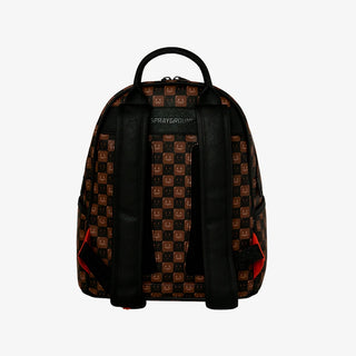 SPRAYGROUND SHARKS IN PARIS WTF BUBBLE BROWN CHECK SAVAGE ZAINO B9305