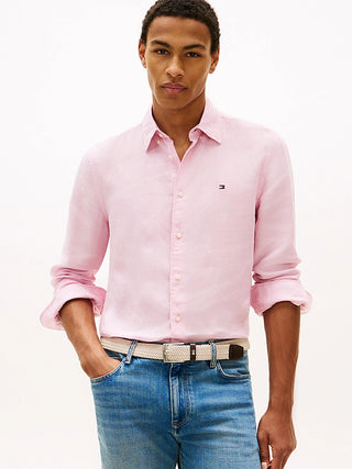TOMMY HILFIGER CAMICIA UOMO TESSUTO IN LINO MW41530 TOL