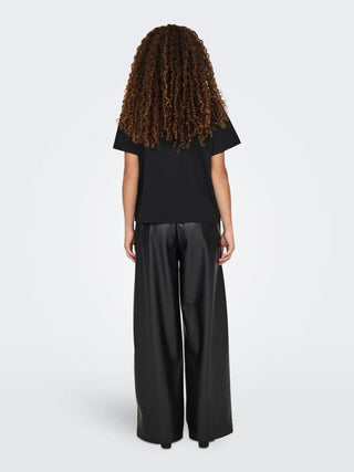 JACQUELINE DE YONG CIF T-SHIRT CON RICAMO INGLESE DONNA (COL:BLACK) 15342866 BLK