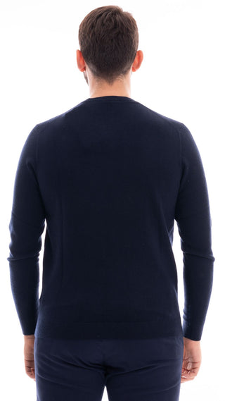 MARKUP CREW NECK CASHMERE SWEATER MEN MK790116 BLUE