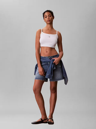 CALVIN KLEIN JEANS TOP WOVEN LABEL A COSTINE CK DONNA LV047F221G YAF