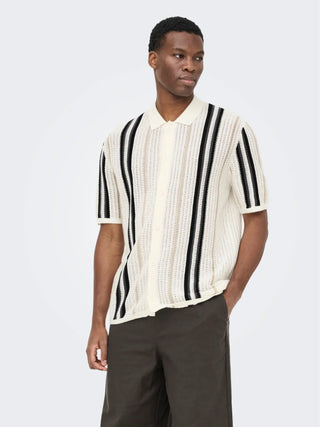 ONLY&SONS LEON CAMICIA RIGATA A MAGLIA 22036679 CLD