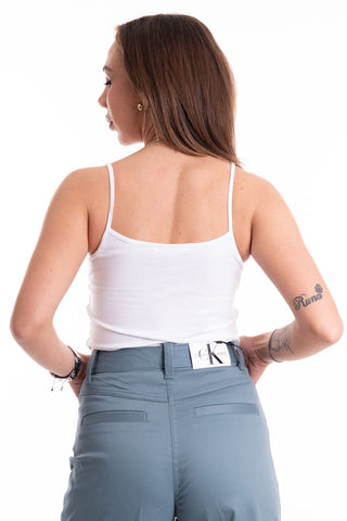 CALVIN KLEIN JEANS TOP MONOLOGO STRAPPY TANK DONNA J223105 YAF