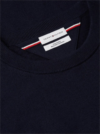 TOMMY HILFIGER PIMA ORG MAGLIONE GIROCOLLO MW28046 DW5