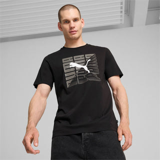 PUMA GRAPHICS CREW NECK T-SHIRT WITH LOGO MEN 681924 01