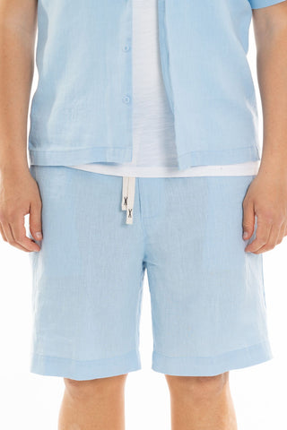 FIFTIETH PANTALACCIO CORTO IN LINO 201 AZZ