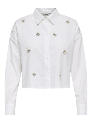 ONLY RITI CAMICIA CON APPLICAZIONI 15371587 BGW