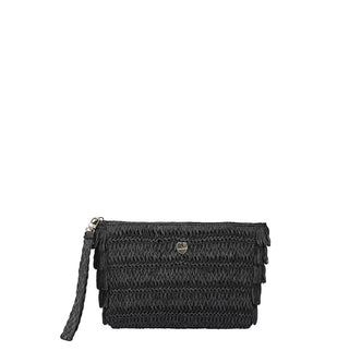 HATYOU POCHETTE CARTA TESSILE CON FRANGE 27 X 8 X 18 BP0365 NER