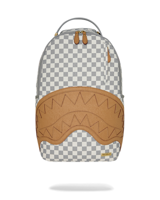 SPRAYGROUND EMBOSSED CREAM CHECK ZAINO B8593