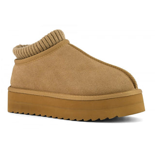 COLORS OF CALIFORNIA EGGY PLATFORM ANKLE BOOT WITH SOCK WOMEN YWPLA09 TAN