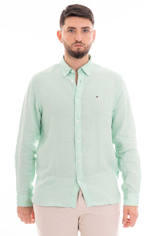 TOMMY HILFIGER M CAMICIA PIGMENT DYED SOLID REGULAR FIT MW34602 LXZ