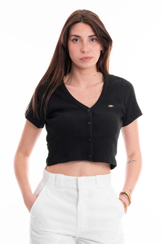 DICKIES WOMEN'S CARDIGAN EMPORIA SHORT SLEEVES DK0A4YRUBLK1