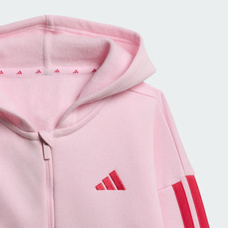 ADIDAS TUTA 3 STRISCE CON CAPPUCCIO E ZIP BIMBA KR9317
