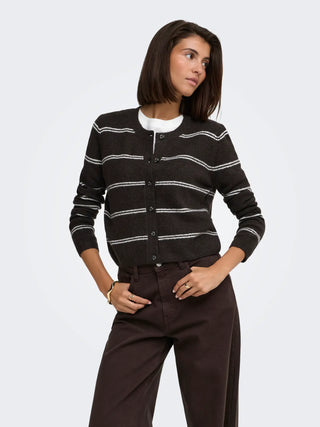 JACQUELINE DE YONG CARDIGAN CHLOE A STRISCE ORIZZONTALI CON BOTTONI 15330581 CLT