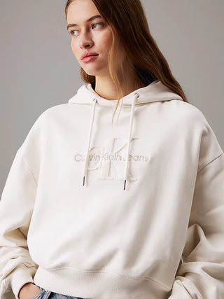CALVIN KLEIN JEANS FELPA IN CINIGLIA MONOLOGO CK DONNA J224170 YBI